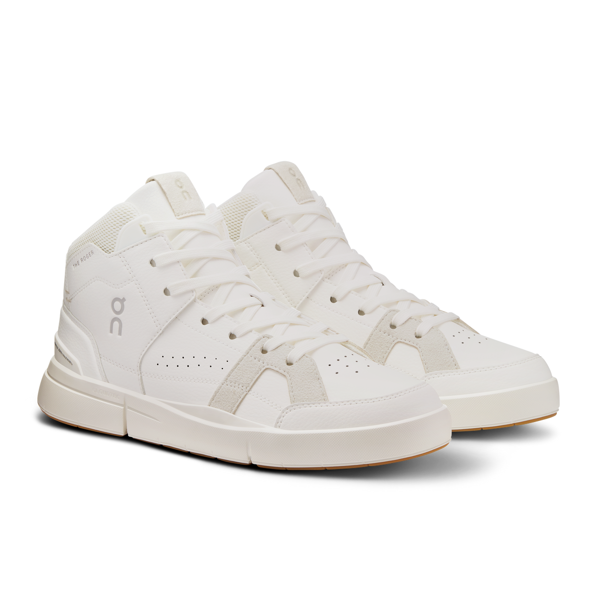 On Running Women's The Roger Clubhouse Mid Shoes - White / Sand On Running