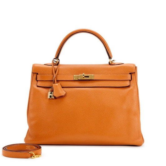 Potiron Togo Kelly Retourne 35 Gold Hardware, 2006 - Crowned Bag