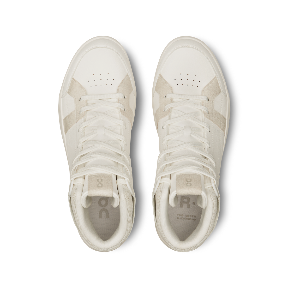 On Running Men's The Roger Clubhouse Mid Shoes - White / Sand On Running