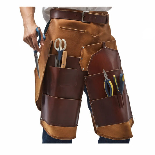 Reliable Care Pull Up Leather Farrier Apron – Heavy Duty & Durable - Crowned Bag