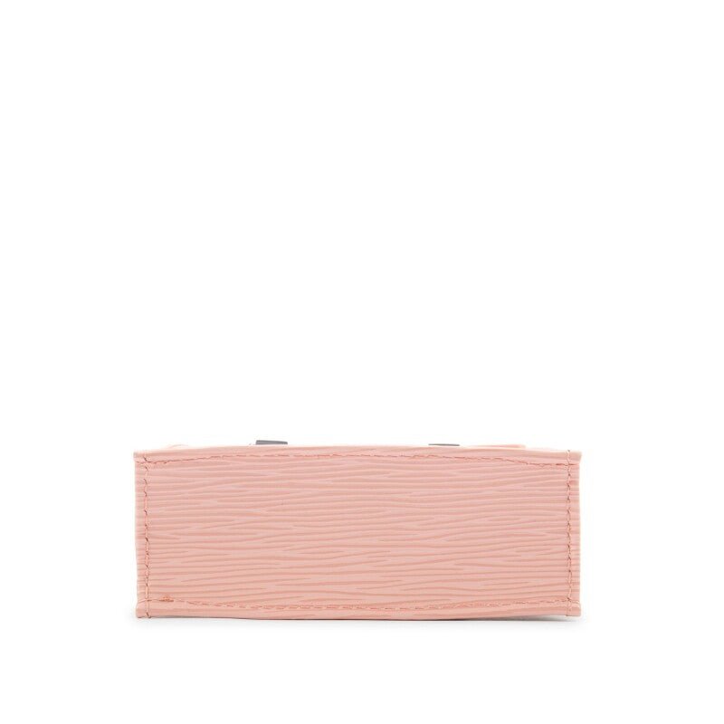 Rose Ballerine and Black Epi Petite Sac Plat Silver Hardware, 2020 - Crowned Bag
