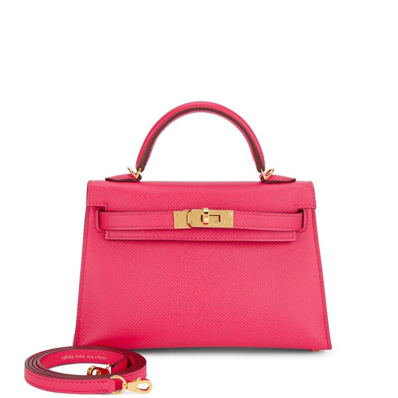 Rose Extreme Epsom Mini Kelly II 20 Gold Hardware, 2019 - Crowned Bag
