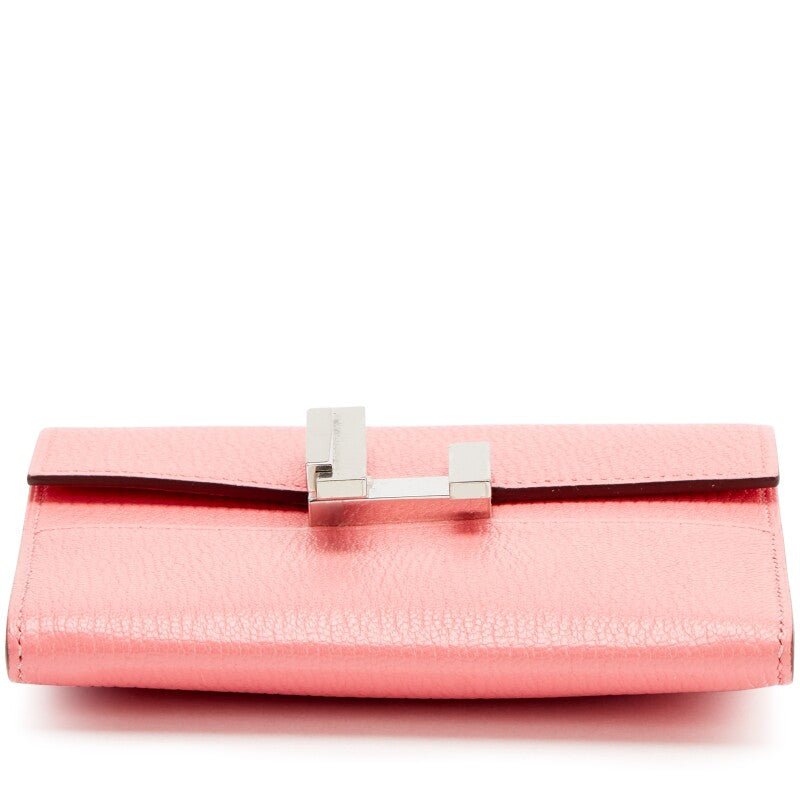 Rose Lipstick Chevre Mysore Cinhetic To Go Wallet on Strap Bag Palladium Hardware, 2018 - Crowned Bag