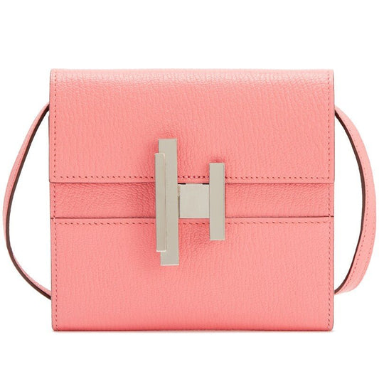 Rose Lipstick Chevre Mysore Cinhetic To Go Wallet on Strap Bag Palladium Hardware, 2018 - Crowned Bag