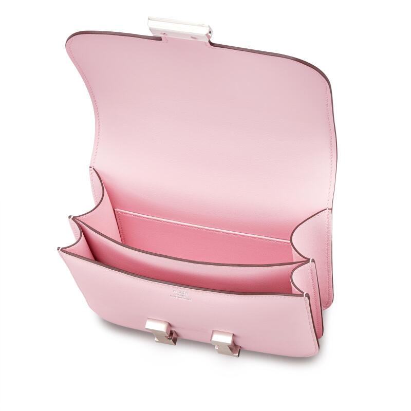 Rose Sakura Swift Mini Constance 18 Brushed Palladium Hardware, 2025 - Crowned Bag