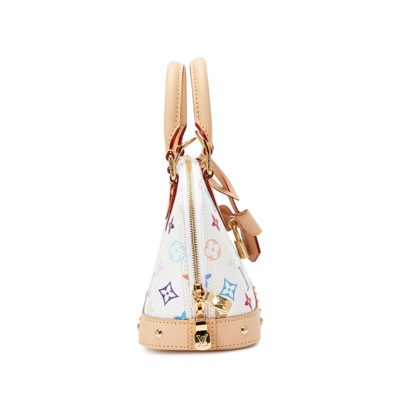 Takashi Murakami White Multicolor Alma BB Gold Hardware, 2025 - Crowned Bag
