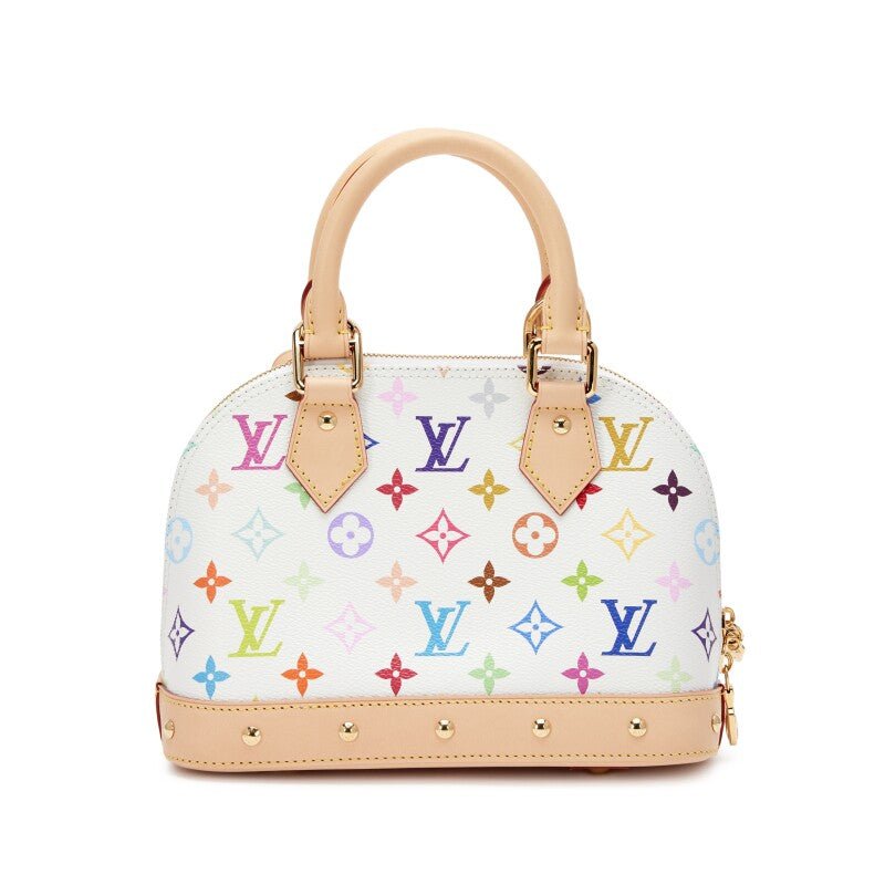 Takashi Murakami White Multicolor Alma BB Gold Hardware, 2025 - Crowned Bag
