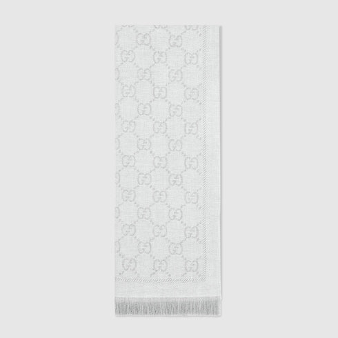 GG wool scarf - Silver
