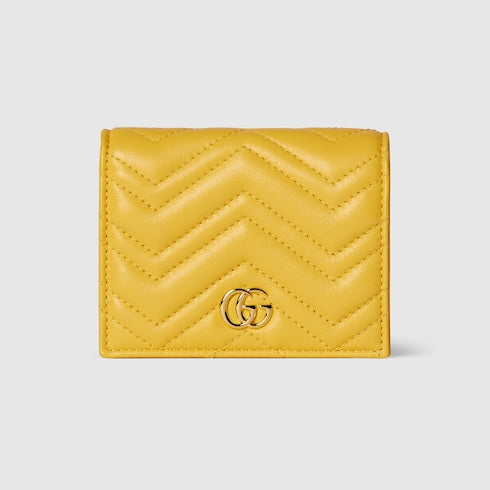 GG Marmont small wallet - yellow leather