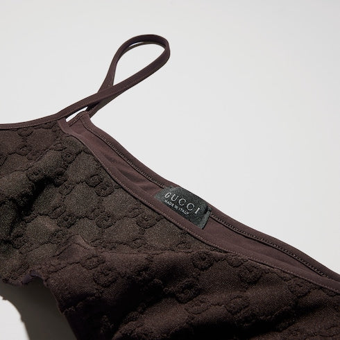 GG stretch jersey bikini - dark brown
