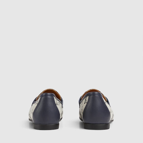 Children's GG loafer - beige and blue GG canvas
