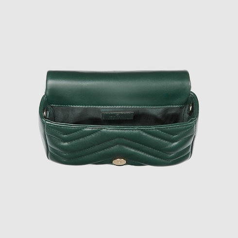 GG Marmont mini shoulder bag - green leather