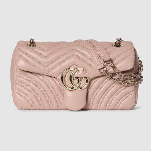 GG Marmont medium shoulder bag - pink beige leather