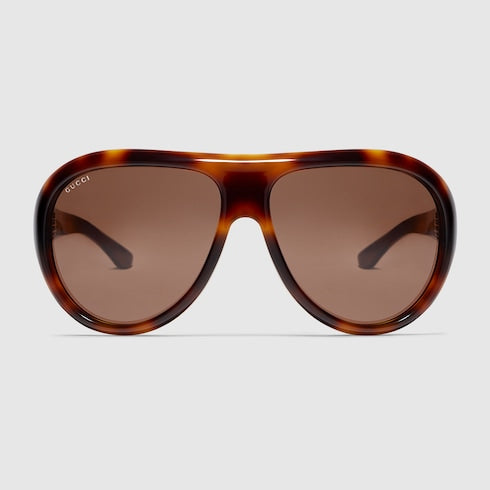 Pilot frame sunglasses - brown