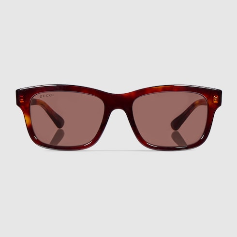 Rectangular-frame sunglasses - brown