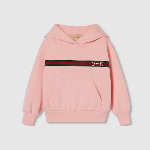 Children's cotton sweatshirt with Web - pink
