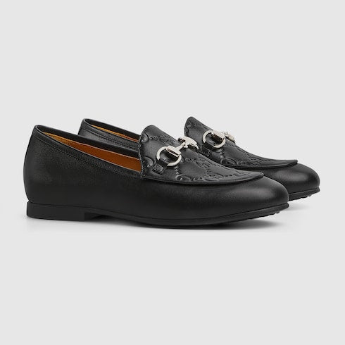 Children's loafer with Horsebit - black leather