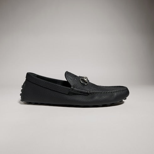 Men's driver with Horsebit - black GG leather