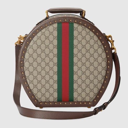 Gucci Savoy small hat box - beige and ebony Supreme
