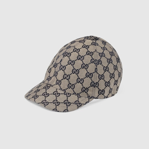Original GG Canvas Children's Hat - beige/blue Original GG canvas