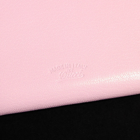 Zip around wallet with bamboo - light pink leather