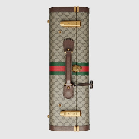 Gucci Savoy large suitcase - beige and ebony Supreme