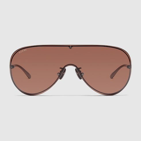 Mask frame sunglasses - brown