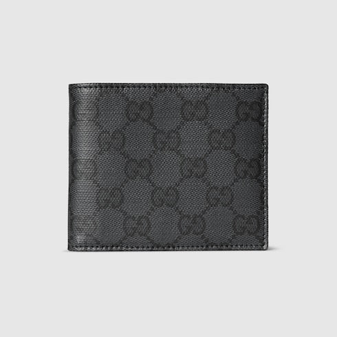 Gucci Essence Classic bi-fold wallet - black GG canvas