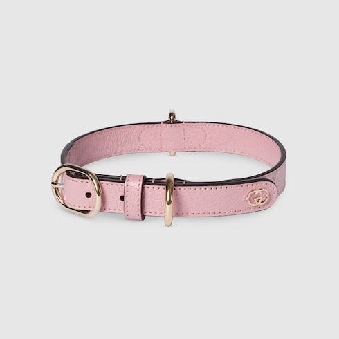 Small/medium collar - powder pink fabric