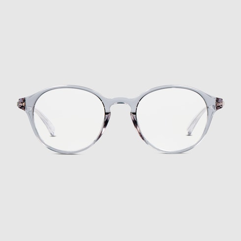 Round optical frame - grey acetate