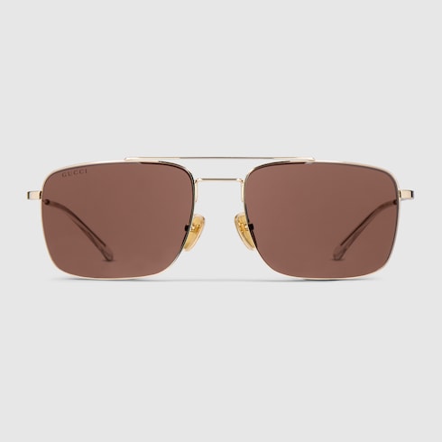 Specialized-fit navigator sunglasses - gold-toned