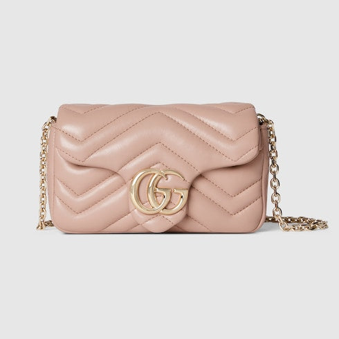 GG Marmont mini shoulder bag - pink beige leather