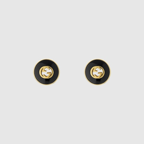 Gucci Interlocking 18k stud earrings - 18k yellow gold
