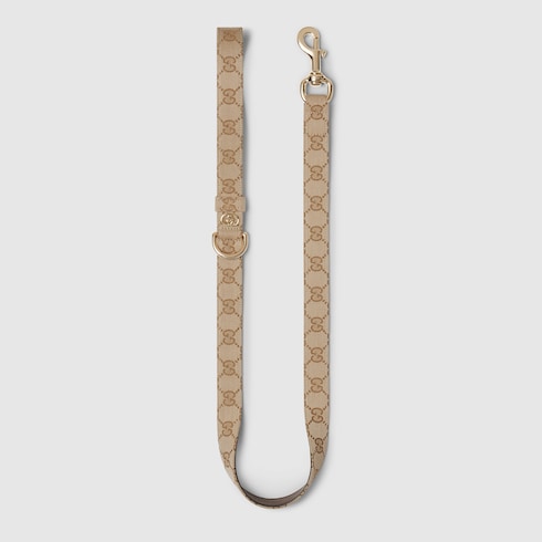 Large pet leash - sand and brown GG canvas