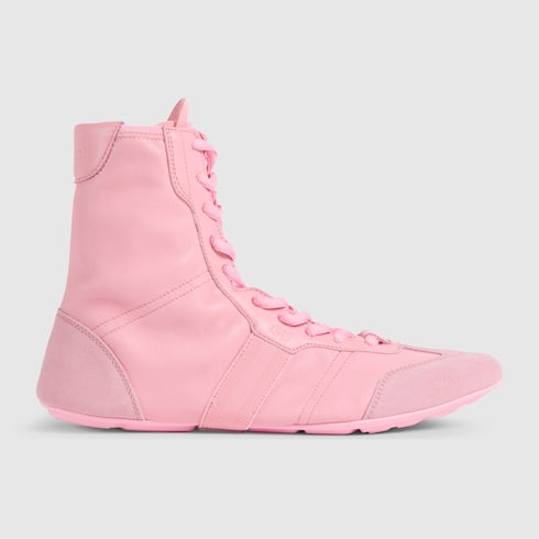 Women's Flex high-top sneaker - pink leather