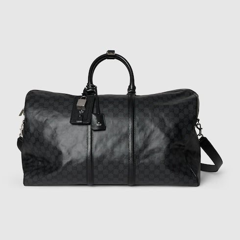 Gucci Essence Classic large duffle bag - black GG canvas