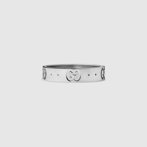 Icon Thin Band - White Gold