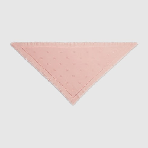 Double G silk wool shawl - light pink