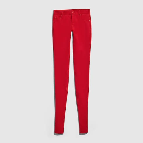 Stretch jersey leggings - red
