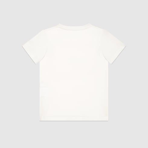 White Cotton Children's T-Shirt With Vintage Gucci Logo - White Cotton