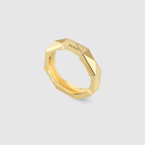 Gucci Link to Love 18k studded ring - 18k yellow gold