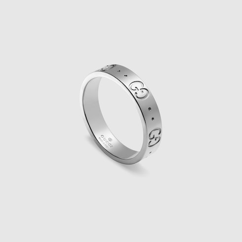 Icon Thin Band - White Gold