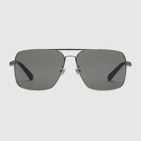 Navigator frame sunglasses - light ruthenium metal