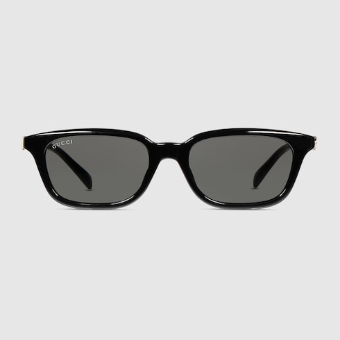 Rectangular-frame sunglasses - black