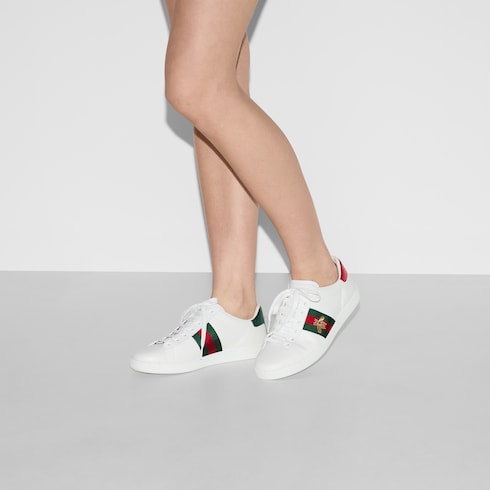 White Women's Ace Embroidered Trainers - White