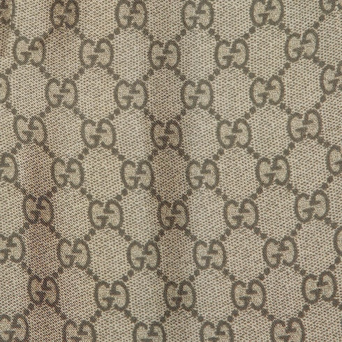 GG Supreme print silk pant - beige and ebony