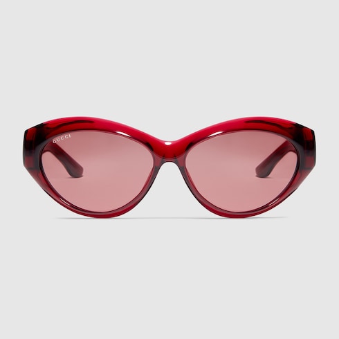 Cat eye frame sunglasses - red