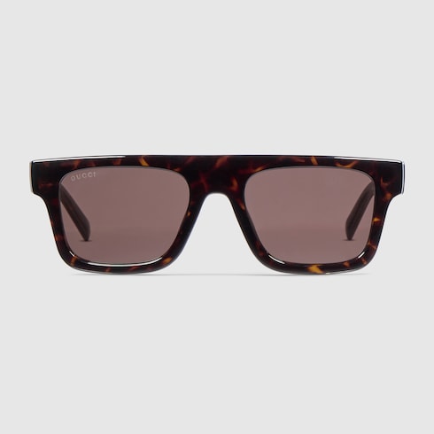 Square-frame sunglasses - brown tortoiseshell