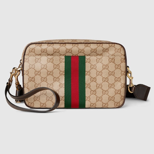 Gucci Essence Classic small crossbody bag - sand and brown GG canvas