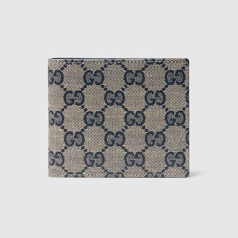 Gucci Essence Classic bi-fold wallet - blue GG canvas